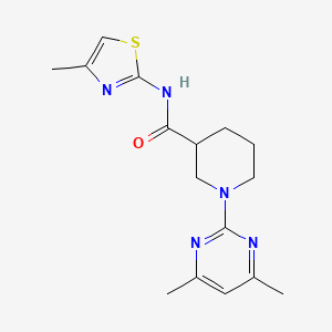 molecular formula C16H21N5OS B10996646 1-(4,6-dimethylpyrimidin-2-yl)-N-(4-methylthiazol-2-yl)piperidine-3-carboxamide 