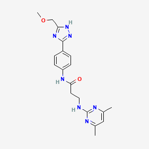 N~3~-(4,6-dimethylpyrimidin-2-yl)-N-{4-[5-(methoxymethyl)-1H-1,2,4-triazol-3-yl]phenyl}-beta-alaninamide