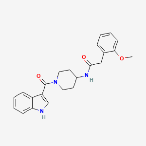 molecular formula C23H25N3O3 B10996656 N-[1-(1H-indol-3-ylcarbonyl)piperidin-4-yl]-2-(2-methoxyphenyl)acetamide 