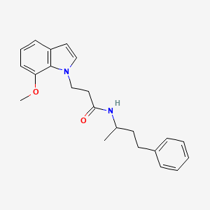 3-(7-methoxy-1H-indol-1-yl)-N-(4-phenylbutan-2-yl)propanamide