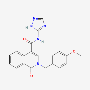 2-(4-methoxybenzyl)-1-oxo-N-(4H-1,2,4-triazol-3-yl)-1,2-dihydroisoquinoline-4-carboxamide