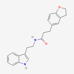 3-(2,3-dihydro-1-benzofuran-5-yl)-N-[2-(1H-indol-3-yl)ethyl]propanamide