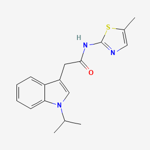 molecular formula C17H19N3OS B10996700 N-(5-methyl-1,3-thiazol-2-yl)-2-[1-(propan-2-yl)-1H-indol-3-yl]acetamide 