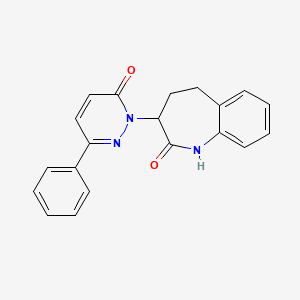 molecular formula C20H17N3O2 B10996710 2-(2-hydroxy-4,5-dihydro-3H-1-benzazepin-3-yl)-6-phenylpyridazin-3(2H)-one 