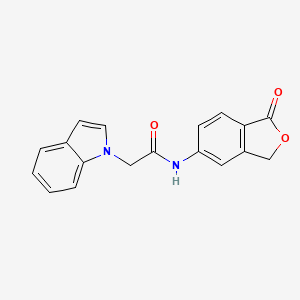 molecular formula C18H14N2O3 B10996715 2-(1H-indol-1-yl)-N-(1-oxo-1,3-dihydro-2-benzofuran-5-yl)acetamide 