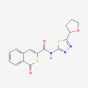 1-Oxo-N-(5-tetrahydro-2-furanyl-1,3,4-thiadiazol-2-YL)-1H-isothiochromene-3-carboxamide