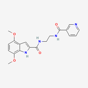 4,7-dimethoxy-N-{2-[(pyridin-3-ylcarbonyl)amino]ethyl}-1H-indole-2-carboxamide