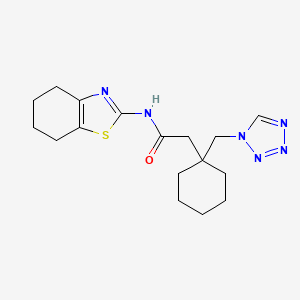 2-(1-((1H-tetrazol-1-yl)methyl)cyclohexyl)-N-(4,5,6,7-tetrahydrobenzo[d]thiazol-2-yl)acetamide