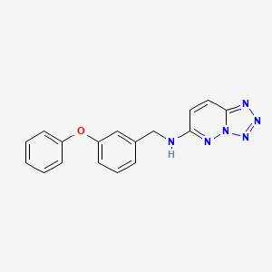 molecular formula C17H14N6O B10996805 N-(3-phenoxybenzyl)tetrazolo[1,5-b]pyridazin-6-amine 