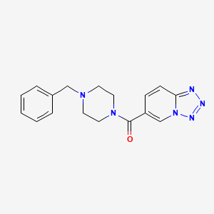 molecular formula C17H18N6O B10996809 (4-Benzylpiperazin-1-yl)(tetrazolo[1,5-a]pyridin-6-yl)methanone 