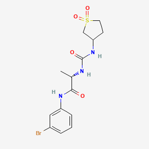 N-(3-bromophenyl)-N~2~-[(1,1-dioxidotetrahydrothiophen-3-yl)carbamoyl]-L-alaninamide