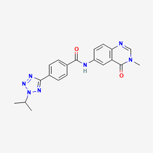 N-(3-methyl-4-oxo-3,4-dihydroquinazolin-6-yl)-4-[2-(propan-2-yl)-2H-tetrazol-5-yl]benzamide