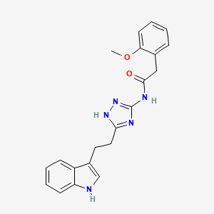 N-{3-[2-(1H-indol-3-yl)ethyl]-1H-1,2,4-triazol-5-yl}-2-(2-methoxyphenyl)acetamide