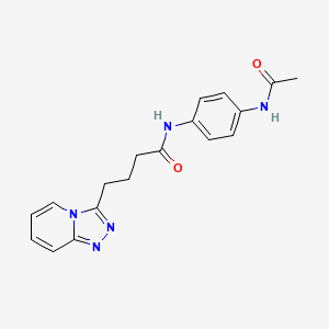 molecular formula C18H19N5O2 B10996865 4-([1,2,4]triazolo[4,3-a]pyridin-3-yl)-N-(4-acetamidophenyl)butanamide 