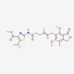 molecular formula C26H32N2O7S B10996882 methyl 2-{[(4E)-6-(4,6-dimethoxy-7-methyl-3-oxo-1,3-dihydro-2-benzofuran-5-yl)-4-methylhex-4-enoyl]amino}-5-(propan-2-yl)-1,3-thiazole-4-carboxylate 