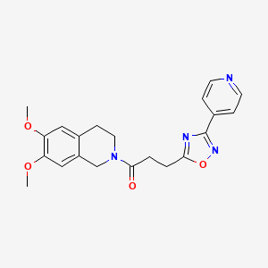 1-(6,7-dimethoxy-3,4-dihydroisoquinolin-2(1H)-yl)-3-[3-(pyridin-4-yl)-1,2,4-oxadiazol-5-yl]propan-1-one