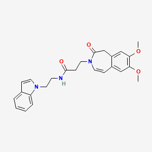 3-(7,8-dimethoxy-2-oxo-1,2-dihydro-3H-3-benzazepin-3-yl)-N-[2-(1H-indol-1-yl)ethyl]propanamide