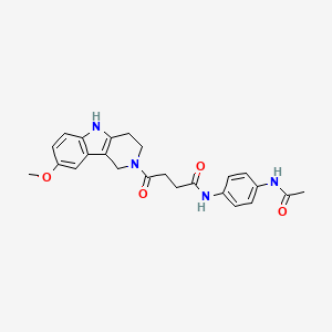 N-[4-(acetylamino)phenyl]-4-(8-methoxy-1,3,4,5-tetrahydro-2H-pyrido[4,3-b]indol-2-yl)-4-oxobutanamide