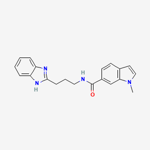 molecular formula C20H20N4O B10996960 N-[3-(1H-benzimidazol-2-yl)propyl]-1-methyl-1H-indole-6-carboxamide 