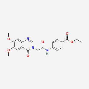 ethyl 4-{[(6,7-dimethoxy-4-oxoquinazolin-3(4H)-yl)acetyl]amino}benzoate