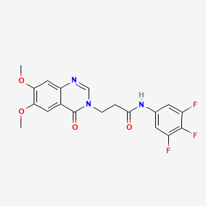 3-(6,7-dimethoxy-4-oxoquinazolin-3(4H)-yl)-N-(3,4,5-trifluorophenyl)propanamide