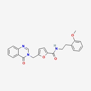 molecular formula C23H21N3O4 B10997014 N-[2-(2-methoxyphenyl)ethyl]-5-[(4-oxoquinazolin-3(4H)-yl)methyl]furan-2-carboxamide 