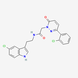 molecular formula C22H18Cl2N4O2 B10997023 N-[2-(5-chloro-1H-indol-3-yl)ethyl]-2-[3-(2-chlorophenyl)-6-oxopyridazin-1(6H)-yl]acetamide 