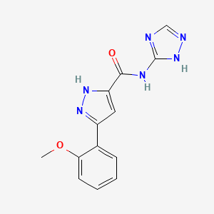 5-(2-methoxyphenyl)-N-(4H-1,2,4-triazol-3-yl)-1H-pyrazole-3-carboxamide