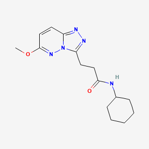 molecular formula C15H21N5O2 B10997042 N-cyclohexyl-3-(6-methoxy[1,2,4]triazolo[4,3-b]pyridazin-3-yl)propanamide 