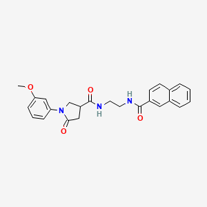 1-(3-methoxyphenyl)-N-{2-[(naphthalen-2-ylcarbonyl)amino]ethyl}-5-oxopyrrolidine-3-carboxamide