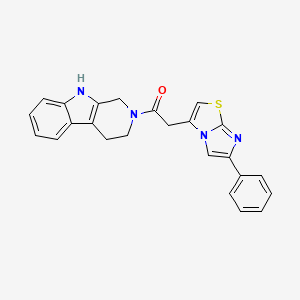 molecular formula C24H20N4OS B10997060 2-(6-phenylimidazo[2,1-b][1,3]thiazol-3-yl)-1-(1,3,4,9-tetrahydro-2H-beta-carbolin-2-yl)ethanone 