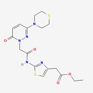 ethyl [2-({[6-oxo-3-(thiomorpholin-4-yl)pyridazin-1(6H)-yl]acetyl}amino)-1,3-thiazol-4-yl]acetate