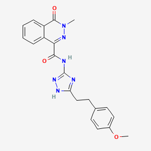 N-{3-[2-(4-methoxyphenyl)ethyl]-1H-1,2,4-triazol-5-yl}-3-methyl-4-oxo-3,4-dihydrophthalazine-1-carboxamide