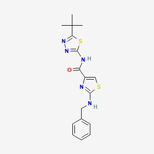 2-(benzylamino)-N-[(2E)-5-tert-butyl-1,3,4-thiadiazol-2(3H)-ylidene]-1,3-thiazole-4-carboxamide