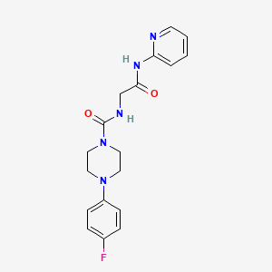 4-(4-fluorophenyl)-N-(2-oxo-2-(pyridin-2-ylamino)ethyl)piperazine-1-carboxamide