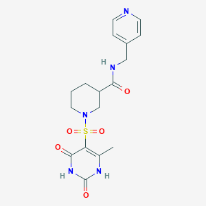 molecular formula C17H21N5O5S B10997158 1-[(2,4-dihydroxy-6-methylpyrimidin-5-yl)sulfonyl]-N-(pyridin-4-ylmethyl)piperidine-3-carboxamide 