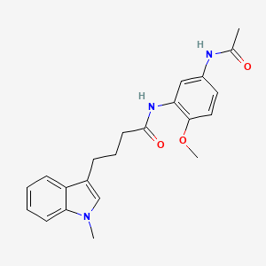 N-[5-(acetylamino)-2-methoxyphenyl]-4-(1-methyl-1H-indol-3-yl)butanamide