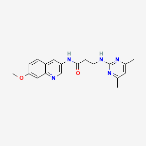 N~3~-(4,6-dimethylpyrimidin-2-yl)-N-(7-methoxyquinolin-3-yl)-beta-alaninamide