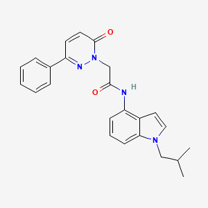 N-[1-(2-methylpropyl)-1H-indol-4-yl]-2-(6-oxo-3-phenylpyridazin-1(6H)-yl)acetamide