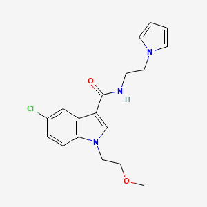 molecular formula C18H20ClN3O2 B10997206 5-chloro-1-(2-methoxyethyl)-N-[2-(1H-pyrrol-1-yl)ethyl]-1H-indole-3-carboxamide 