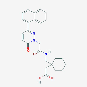 molecular formula C25H27N3O4 B10997210 {1-[({[3-(naphthalen-1-yl)-6-oxopyridazin-1(6H)-yl]acetyl}amino)methyl]cyclohexyl}acetic acid 