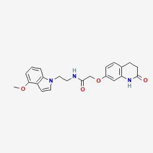 2-[(2-hydroxy-3,4-dihydroquinolin-7-yl)oxy]-N-[2-(4-methoxy-1H-indol-1-yl)ethyl]acetamide