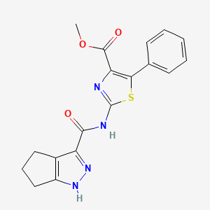 Methyl 5-phenyl-2-[(1,4,5,6-tetrahydrocyclopenta[c]pyrazol-3-ylcarbonyl)amino]-1,3-thiazole-4-carboxylate