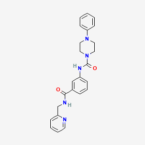 4-phenyl-N-{3-[(pyridin-2-ylmethyl)carbamoyl]phenyl}piperazine-1-carboxamide