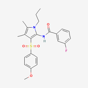 3-fluoro-N-{3-[(4-methoxyphenyl)sulfonyl]-4,5-dimethyl-1-propyl-1H-pyrrol-2-yl}benzamide