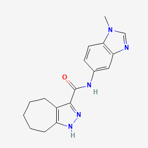 N-(1-methyl-1H-benzimidazol-5-yl)-2,4,5,6,7,8-hexahydrocyclohepta[c]pyrazole-3-carboxamide