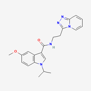 5-methoxy-1-(propan-2-yl)-N-[2-([1,2,4]triazolo[4,3-a]pyridin-3-yl)ethyl]-1H-indole-3-carboxamide