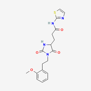 3-{1-[2-(2-methoxyphenyl)ethyl]-2,5-dioxoimidazolidin-4-yl}-N-(1,3-thiazol-2-yl)propanamide