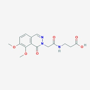 molecular formula C15H17N3O6 B10997352 N-[(7,8-dimethoxy-1-oxophthalazin-2(1H)-yl)acetyl]-beta-alanine 