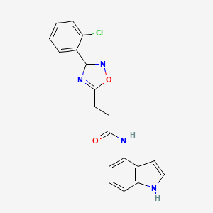 3-[3-(2-chlorophenyl)-1,2,4-oxadiazol-5-yl]-N-(1H-indol-4-yl)propanamide